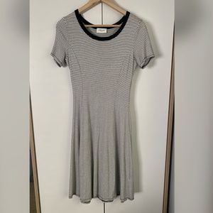 Black/white stripe dress